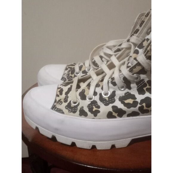 Converse Chuck Taylor All Star Lugged Shoes Womens Sz 11 Leopard Print Platform - Picture 7 of 13